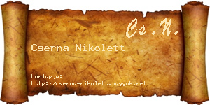 Cserna Nikolett névjegykártya