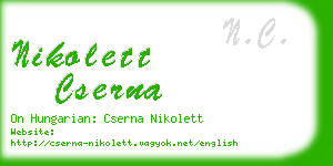 nikolett cserna business card